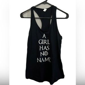 A girl has no name  GOT rasor back tank top